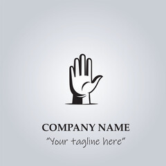 Hand logo company vector illustration