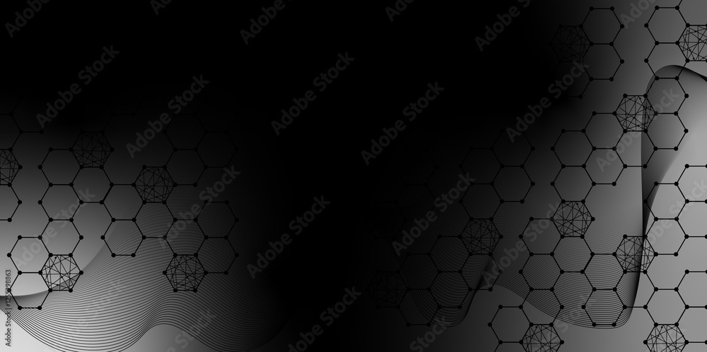 Aufkleber medical background from hexagons pattern. geometric elements of design texture with molecular struct