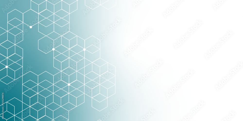 Aufkleber medical background from hexagons pattern. geometric elements of design texture with molecular struct