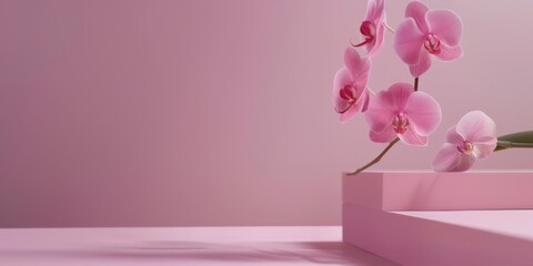 A minimalistic approach with a soft orchid background, Clean shapes and smooth surfaces, Contemporary minimalist style