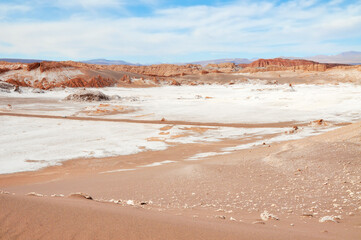 The so-called Valley of the Moon in the Chilean Atacama Desert  west of San Pedro de Atacama