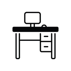 Desk icon vector stock illustration