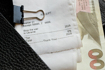 A receipt from a store with the text 