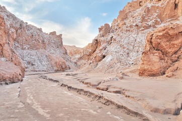 The so-called Valley of the Moon in the Chilean Atacama Desert  west of San Pedro de Atacama