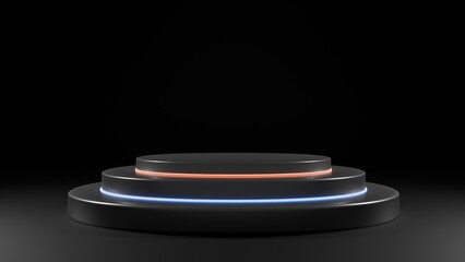 Product display platform. 3D rendering