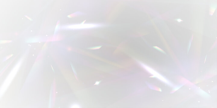 PNG Glowing background with crystal dust and shimmering light. Magical sparkling particles floating in the air. Rainbow light reflections, highlights, glitter, and glow. Transparent PNG with bokeh eff