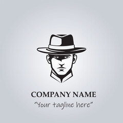 hat logo company vector illustration
