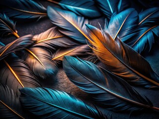 High-resolution stock photos: dark avian plume silhouettes, black bird feathers, nature's wildlife imagery.