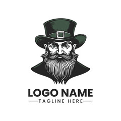 leprechaun vector logo mascot patrick's day illustration