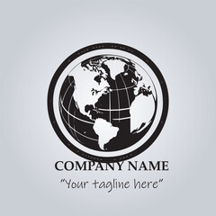 globe logo company vector illustration