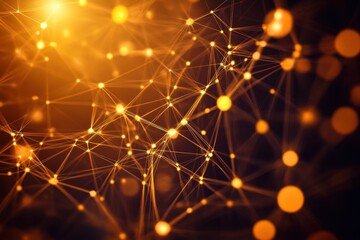 Glowing Networks with Bright Points of Light on Dark Background