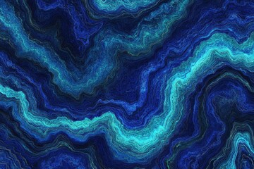 Abstract Blue and Teal Swirling Waves Pattern for Background Use