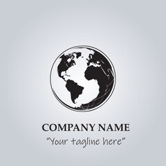globe logo company vector illustration