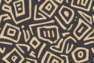 Abstract Pattern Design with Geometric Shapes and Lines