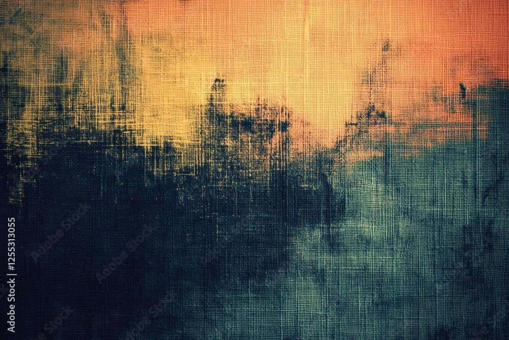 Poster grunge abstract canvas with rich textures and warm color palette