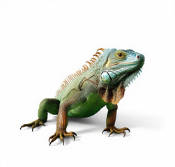 Obraz premium iguana isolated on white