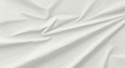 Fototapeta premium Smooth white fabric draping softly, creating elegant folds and shadows