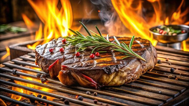 Sizzling Argentinian asado: direct-ember steak perfection. Churrasco grilled beef, South American BBQ.