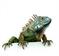 Fototapeta premium iguana on white background