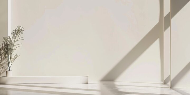 A minimalistic composition with a light ivory backdrop, Geometric shapes and delicate contrasts, Modern minimalist style