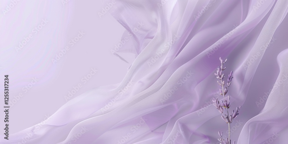 Poster A minimalistic composition with a light lavender grey background, Delicate lines and subtle patterns, Elegant minimalist style