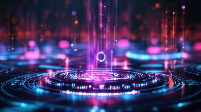 Quantum System Glowing with Floating Holographic Prism