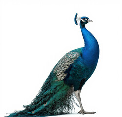 peacock isolated on white
