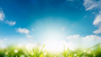 Obraz premium A fresh spring blue sunny sky background 