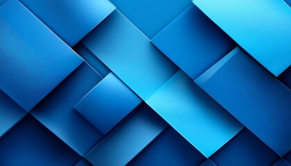  Abstract banner design with blue geometric background.