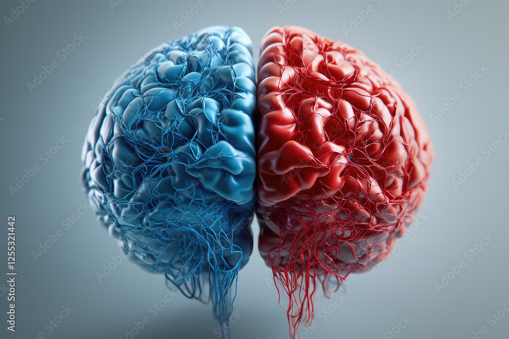 Poster exploring the intricate pathways of the brain's circulatory system an illustrated guide to vascular 