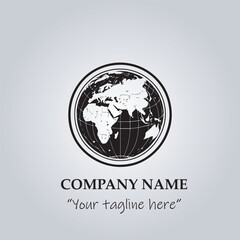 globe logo company vector illustration