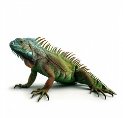 Obraz premium iguana on a white background 