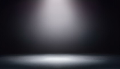 Empty studio room. Dark background.