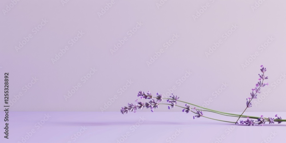 Poster A minimalistic design featuring a soft lavender background, Clean lines and subtle gradients, Elegant minimalist style