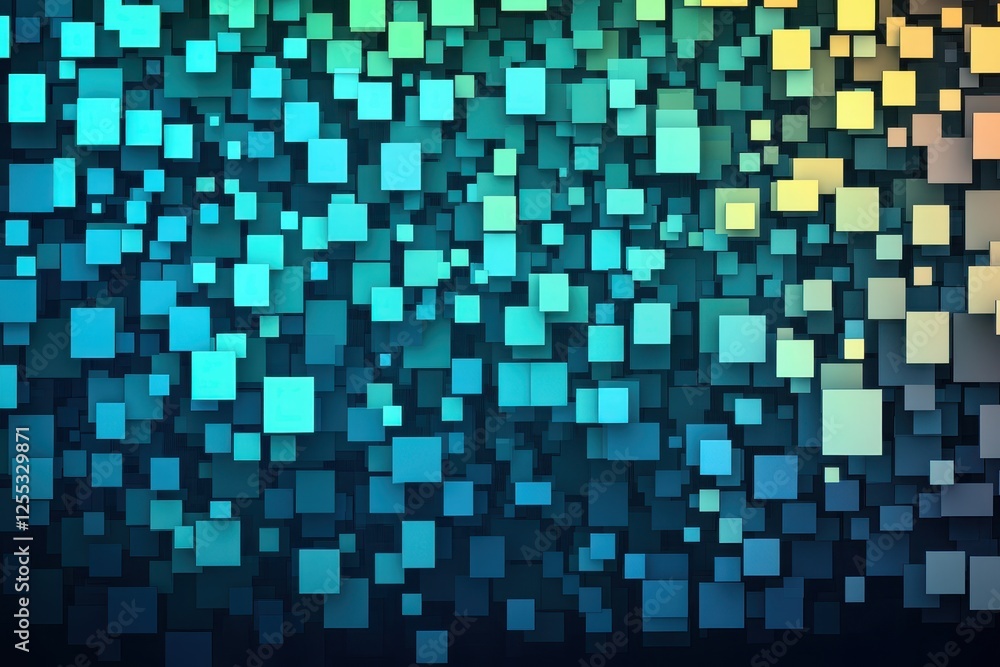 Poster vibrant abstract background of colorful square shapes and textures