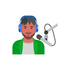 Commentator, Football Championship Soccer Illustration