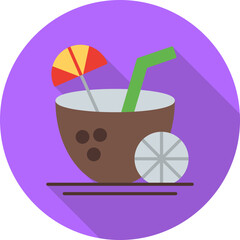 Coconut Drink Vector Icon