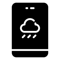 Fototapeta premium weather app solid icon