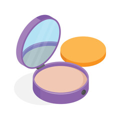 Get this premium icon of compact powder in trendy style