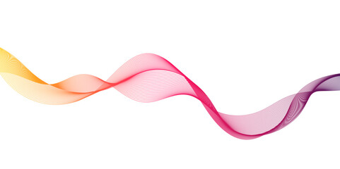 Abstract dynamic color  wave lines geometric background, pink and yellow curved lines in White Background, Smooth wave abstract vector background layout layout design.