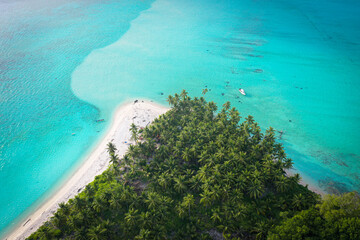 tropical beach with turquoise water in wakatobi