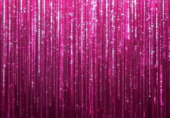 Pink background with pink glitter, pink curtain, pink lights, pink wall, pink sparkling curtain, pink shiny glitter. 