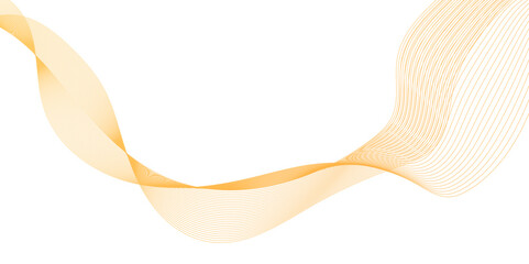 Abstract orange wavy line background, Abstract background with lines and smoke waves, elegant wavy lines Set in a minimalist Style on a clear background.