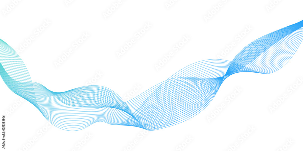 Canvas Prints abstract wave line element for design blue and white, vector illustration.abstract wave line for ban