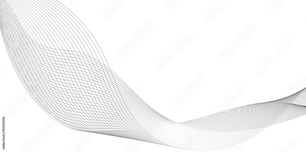 Poster abstract multicolor gradient wave lines vector background, texture with light and shadow, technology