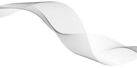 Abstract wavy lines and neon glow on a black background, Modern creative wave lines glowing moving sound, design element for technology, Abstract vector black wave lines on white background.