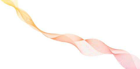 Abstract dynamic color  wave lines geometric background, pink and yellow curved lines in White Background, Smooth wave abstract vector background layout layout design.