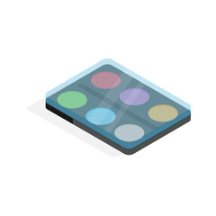 A makeup eyeshadow palette with multiple colors for beauty looks.