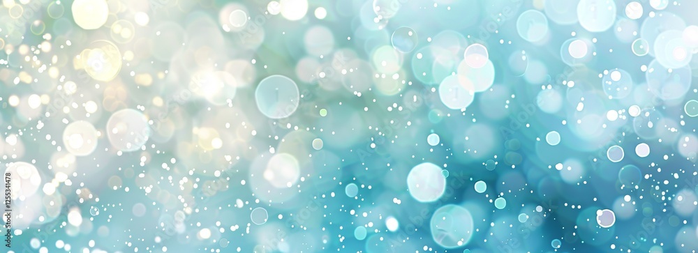 Poster soft blue abstract bokeh background with light sparkles