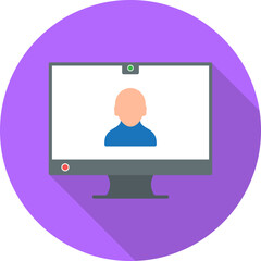 Unique Video Communication Vector Icon